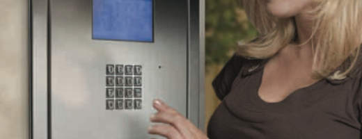 Telephone entry phone for condominiums and apartment building.