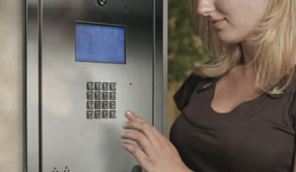Telephone entry phone for condominiums and apartment building.